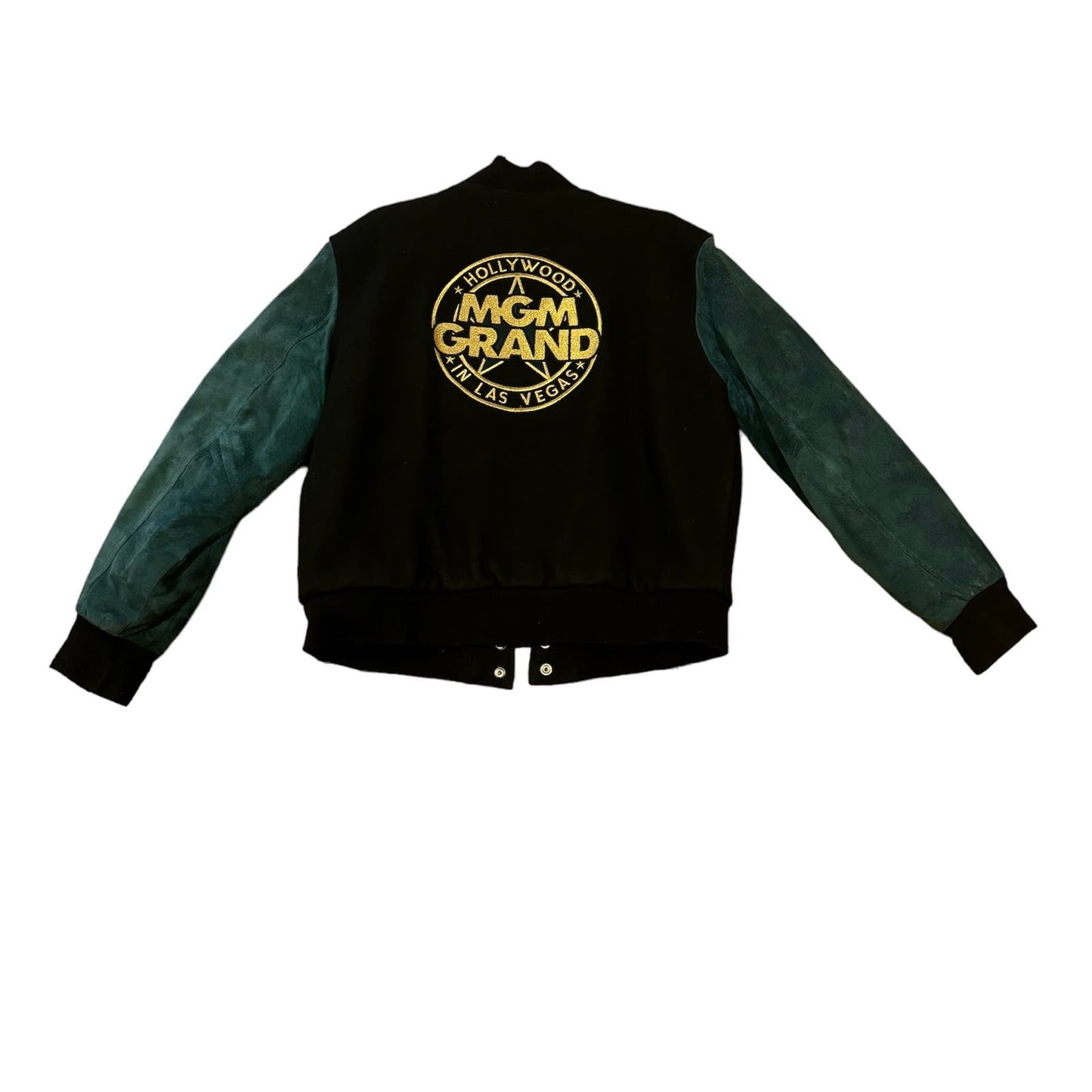 Vintage MGM Grand Bomber Wool and Suede