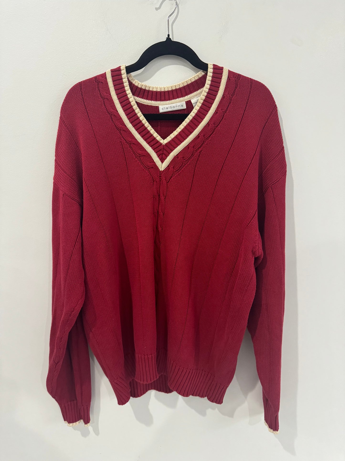Red V Neck Sweater
