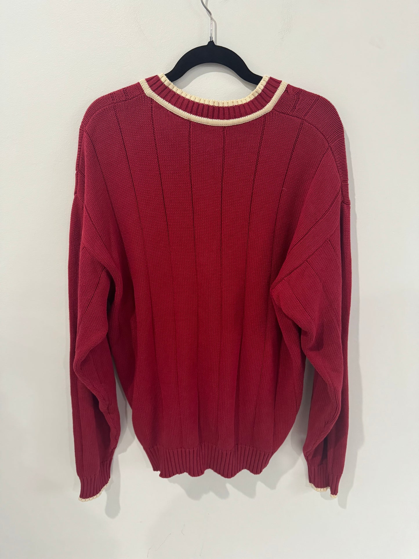 Red V Neck Sweater