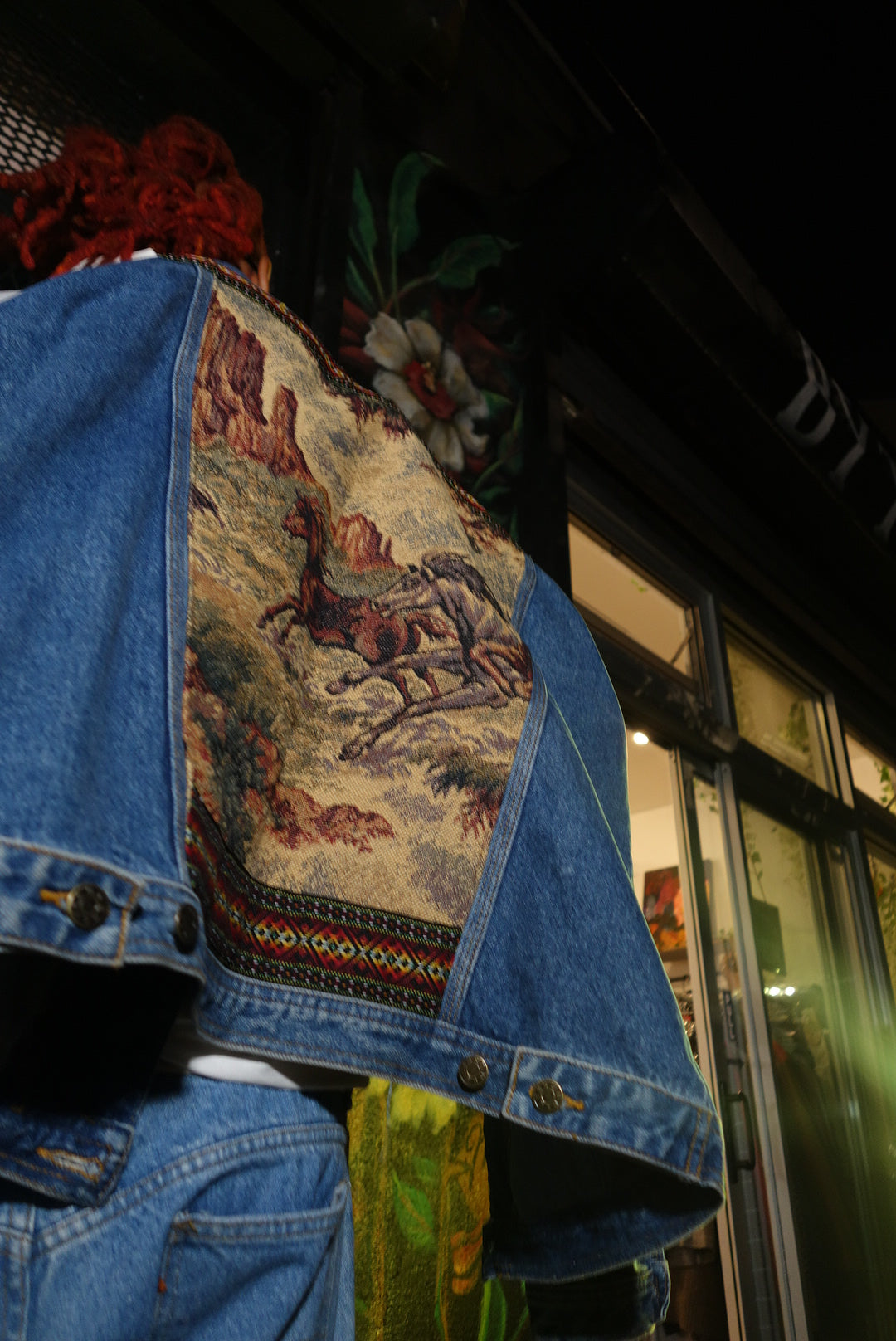 Western Tapestry Denim Jacket