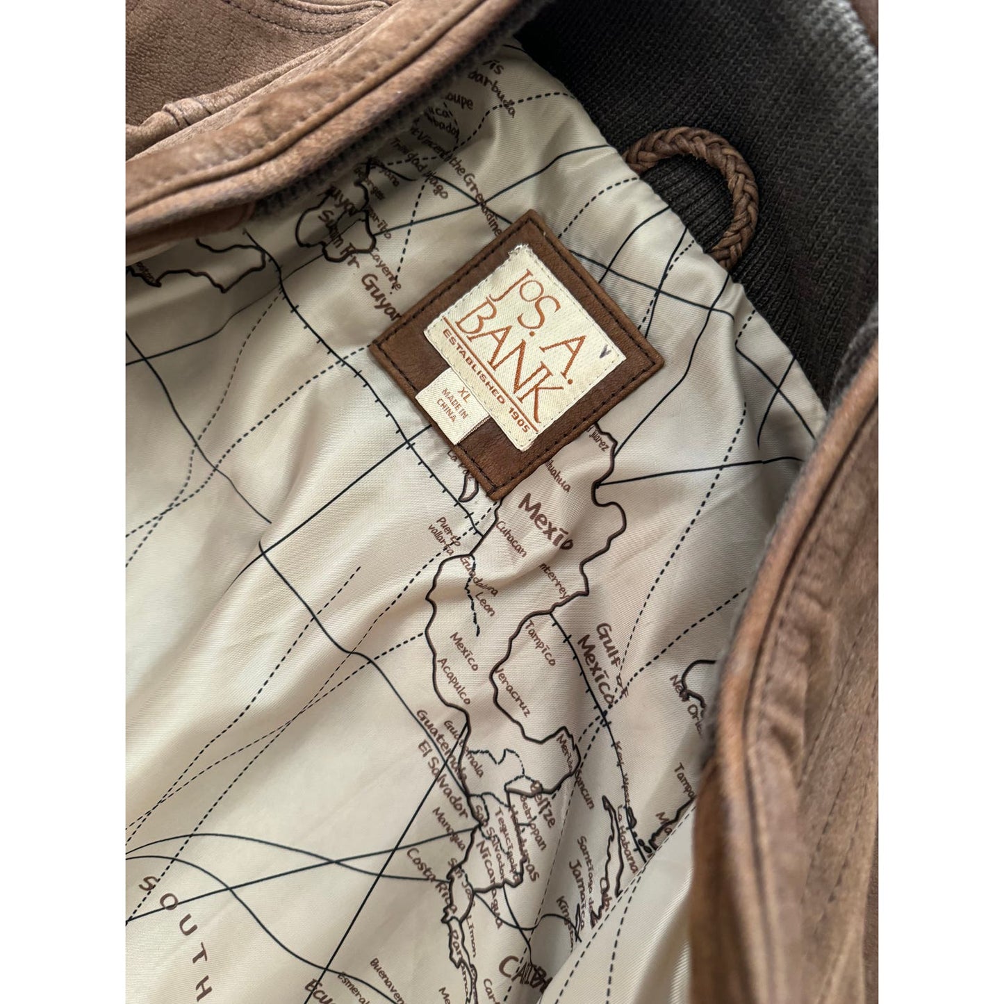 Vintage Jos A Bank Leather Jacket