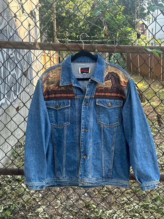 Western Tapestry Denim Jacket