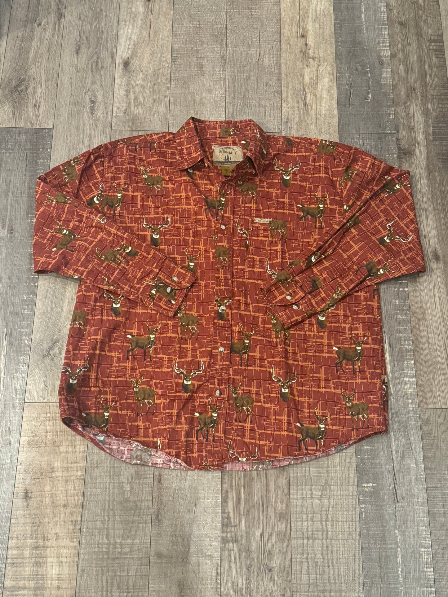 Deer Pattern Button Up