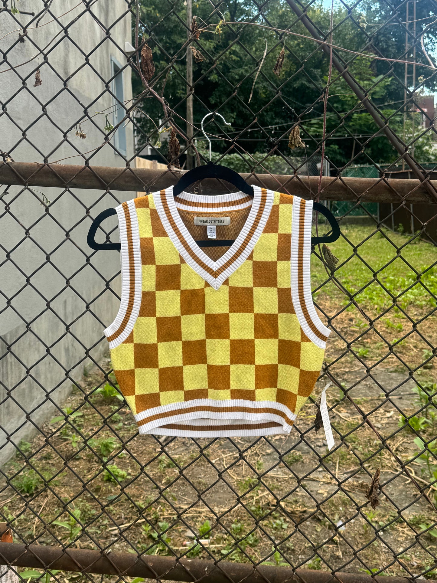Urban Outfitters Cropped Tank Checker