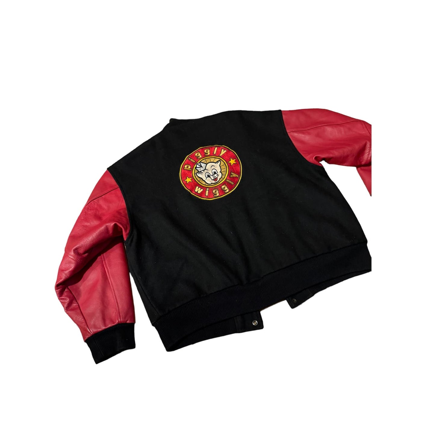 Vintage Piggly Wiggly Wool and Leather Varsity