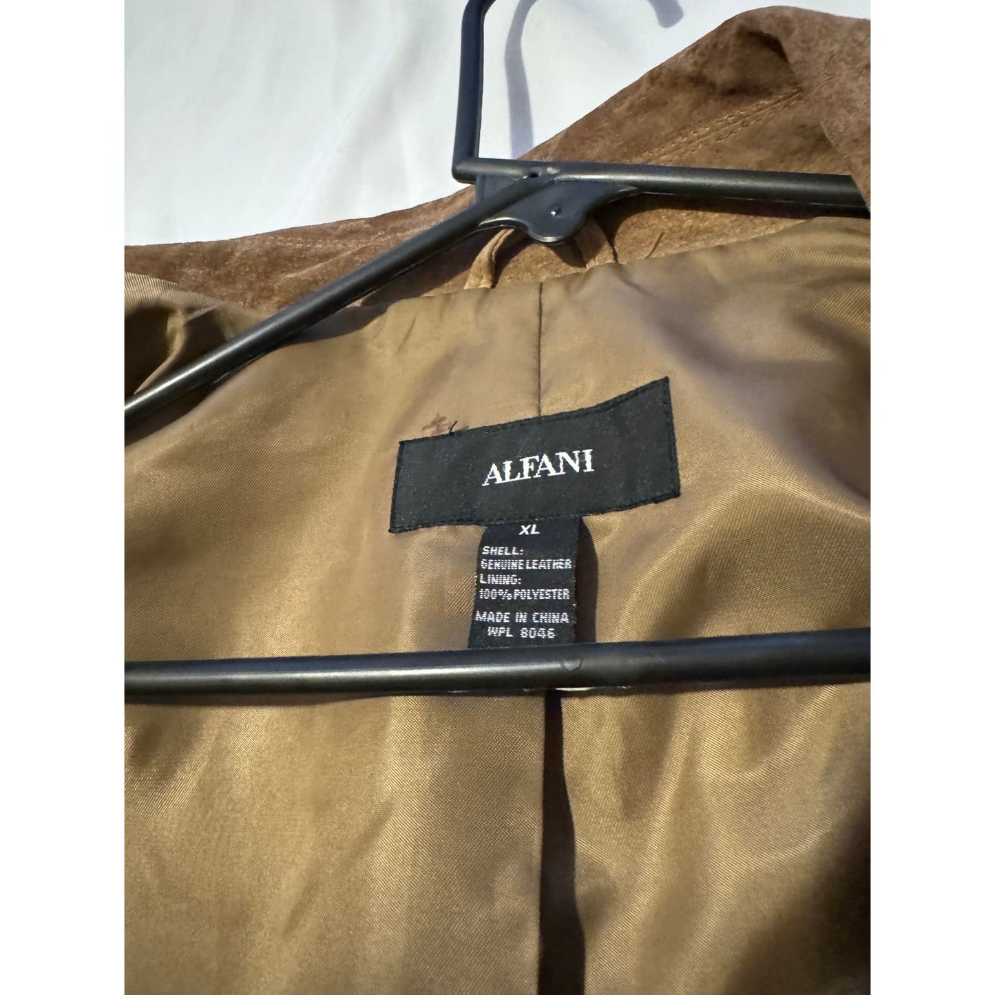 Vintage Alfani Genuine Suede Jacket Size XL