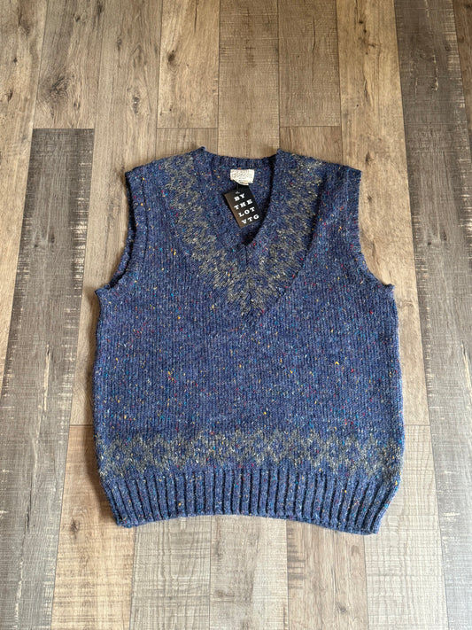 Vintage Knit Vest Blue