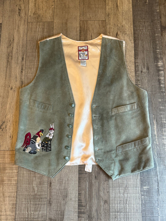 Looney Tunes Embroidered Suede Vest