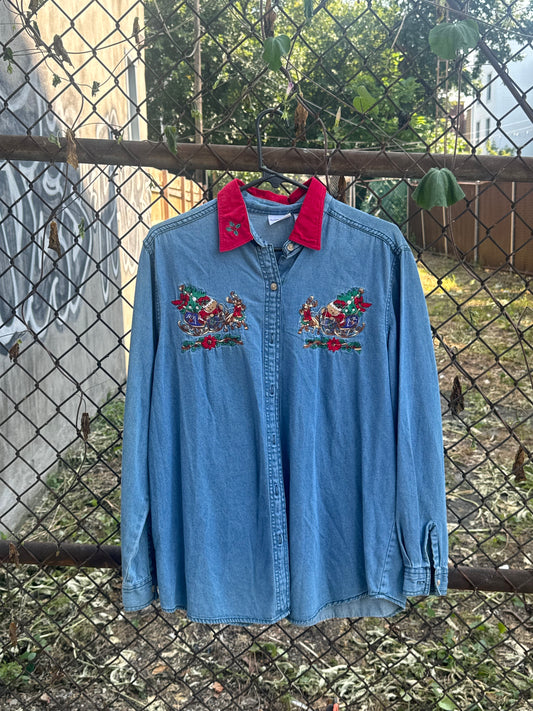Holiday Button Up Womens