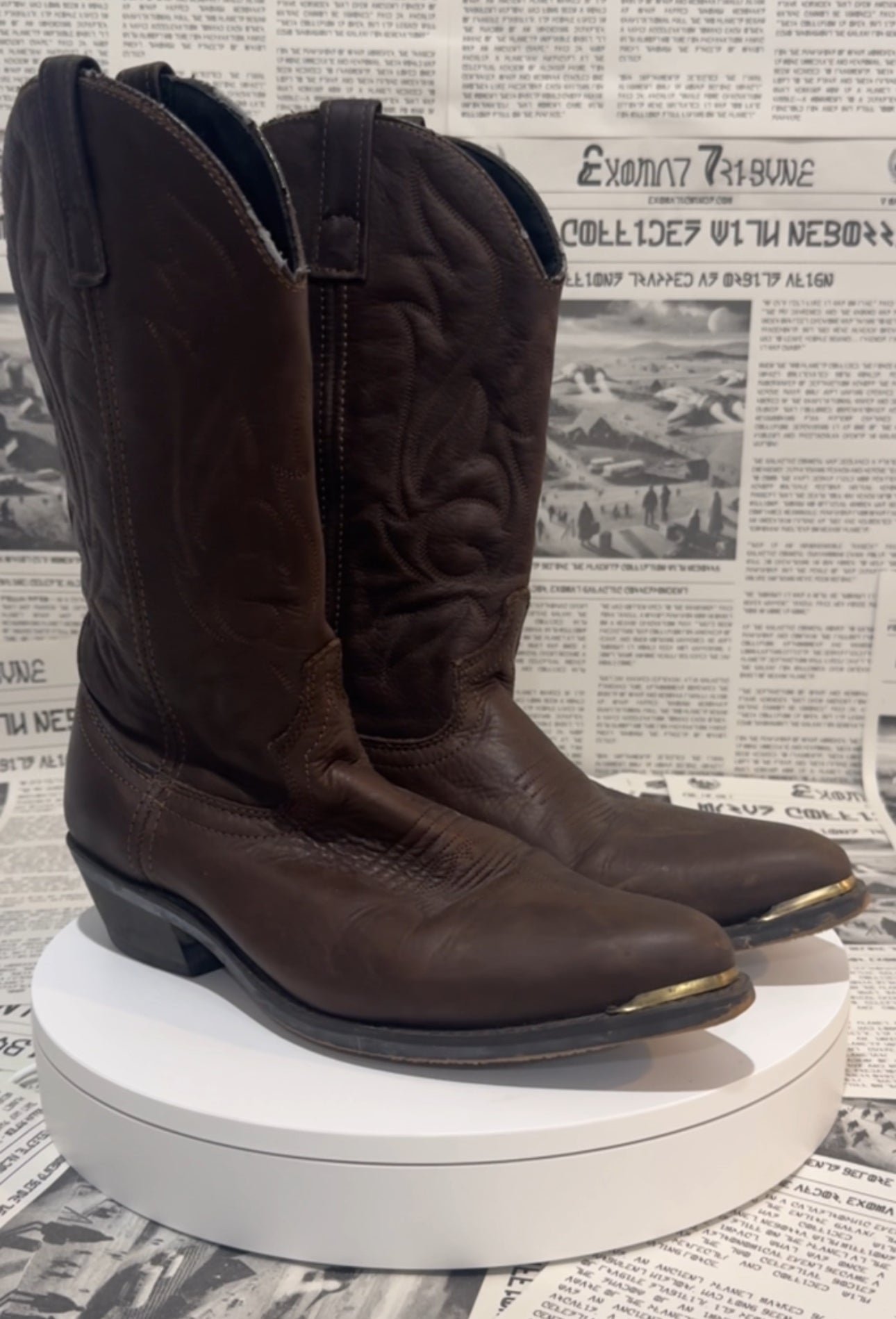 Men’s Brown Leather Cowboy Boots