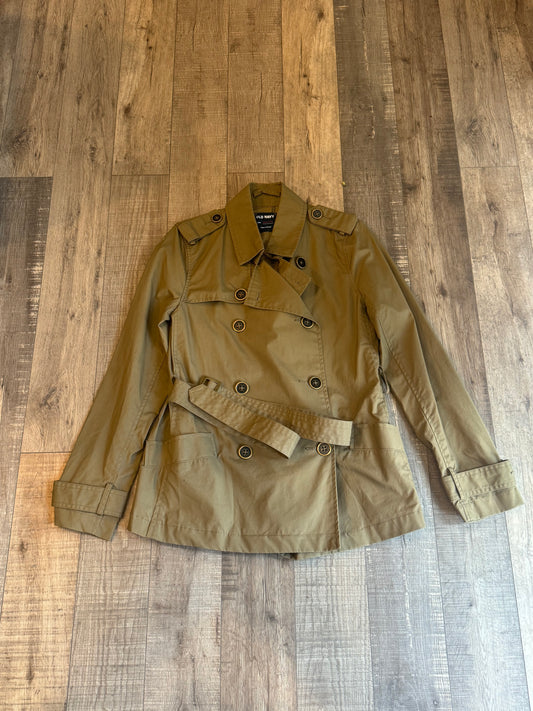 Vintage Olive Trench Womens