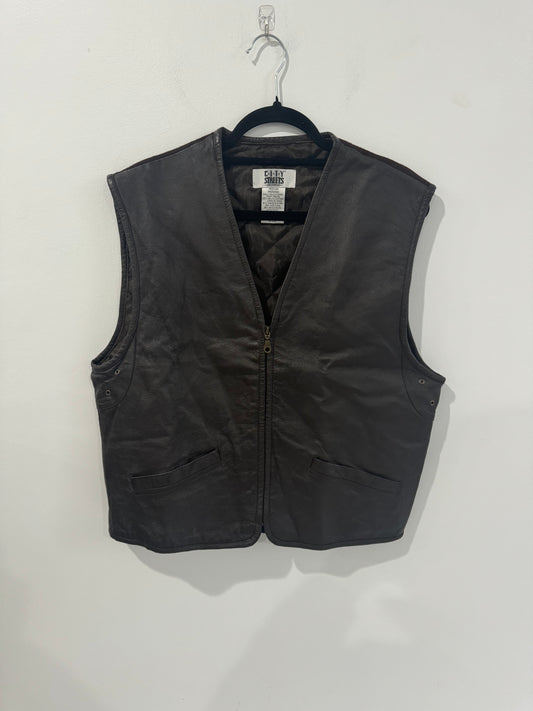 Brown City Streets Leather Vest