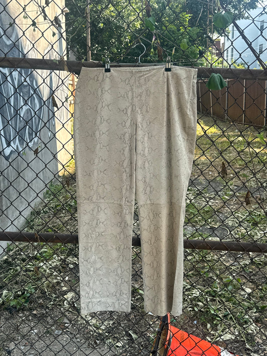 Vintage Leather Pants Snakeskin