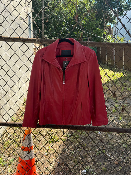 Vintage Red Leather Jacket