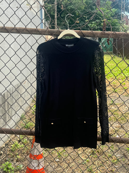 Y2K Lace Sleeve Top